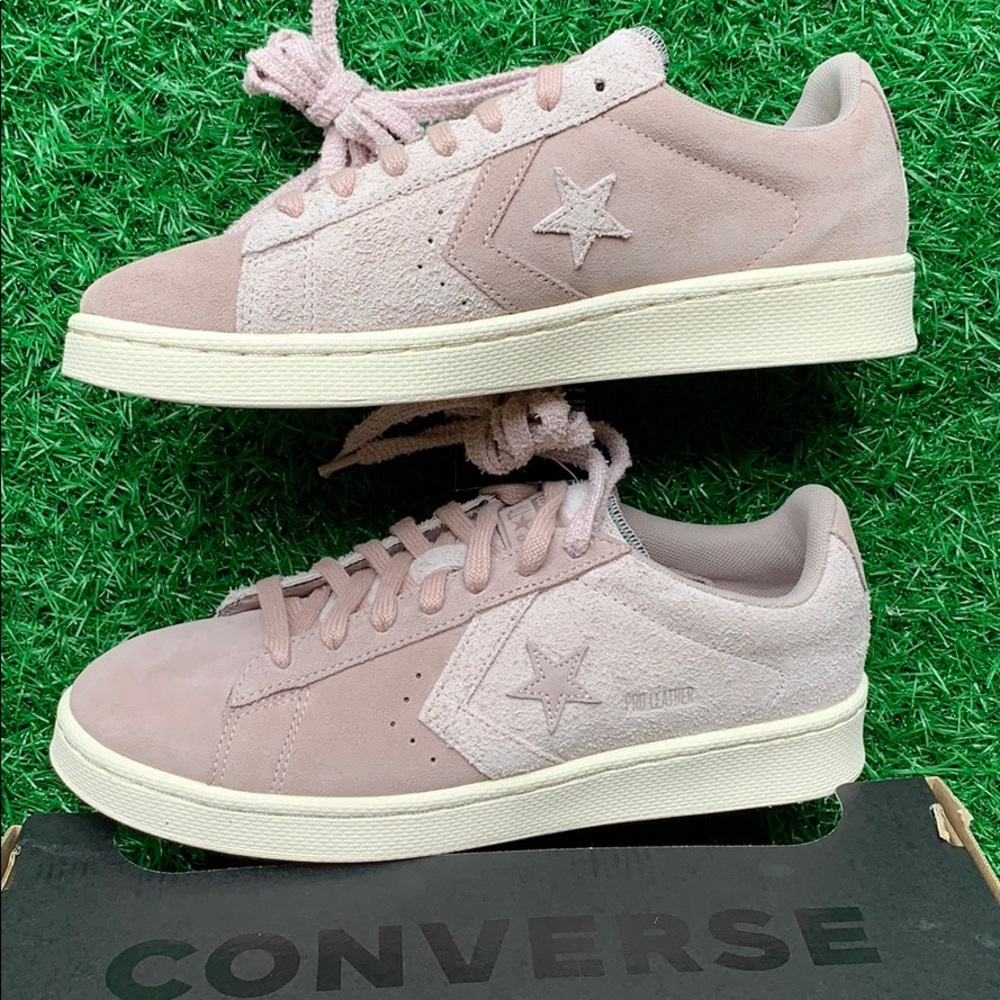CONVERSE PRO LEATHER OX SHADOW GREY/GUM DARK HON W - Picture 12 of 16